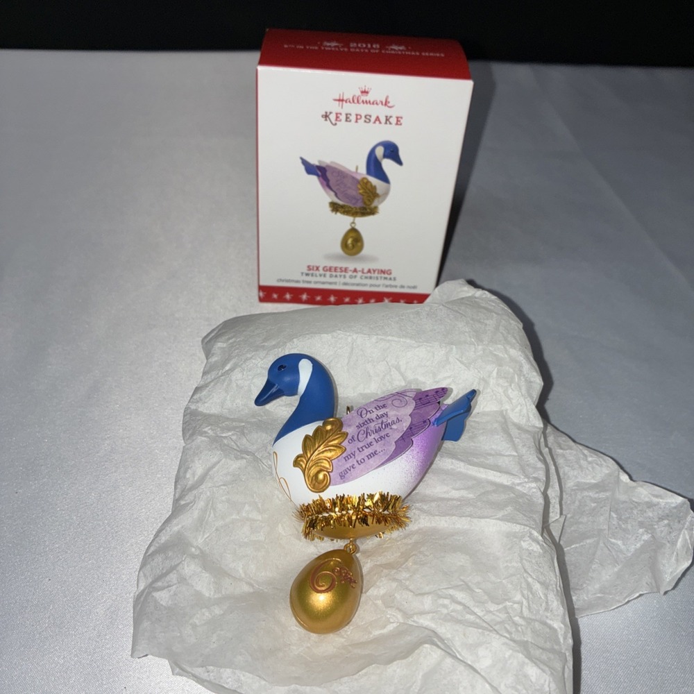 Hallmark Twelve Days of Christmas Six Geese-A-Laying Keepsake Ornament 2016